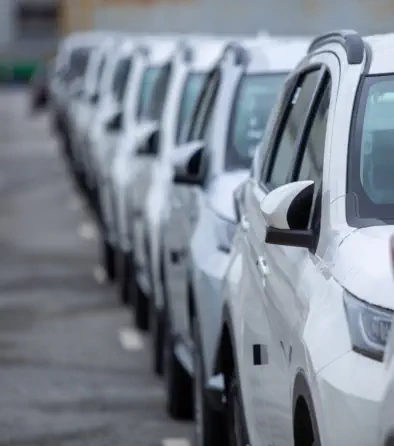 Line of cars waiting for a car wash, used for Fleet or Family Accounts at Champions Car and Truck Wash